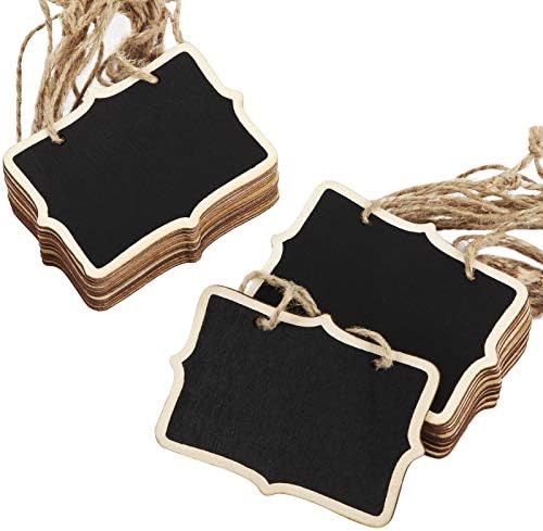 Chalkboard Tags with String Mini Chalkboards Sign Wooden Hanging ...