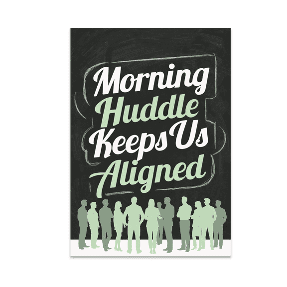 Chalkboard Unity Decor - Teamwork Enthusiast - 13x19 Poster Print