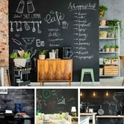 Chalkboard Wallpaper for Walls Ababoorty 15.7"X78.8" Matte Black Contact Paper Self Adhesive Removable Solid Black Peel and Stick Wallpaper Waterproof Roll for Blackboard Wall Decal Reform