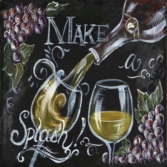 Chalkboard Wine II Canvas Art - Tre Sorelle Studios (24 x 24)