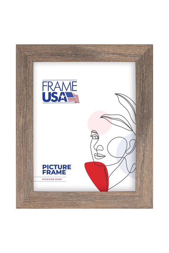 24x24 Picture Frame Gray Chalked, 26-1914, 1.25 Inch MDF, Plexiglass, Wall Display