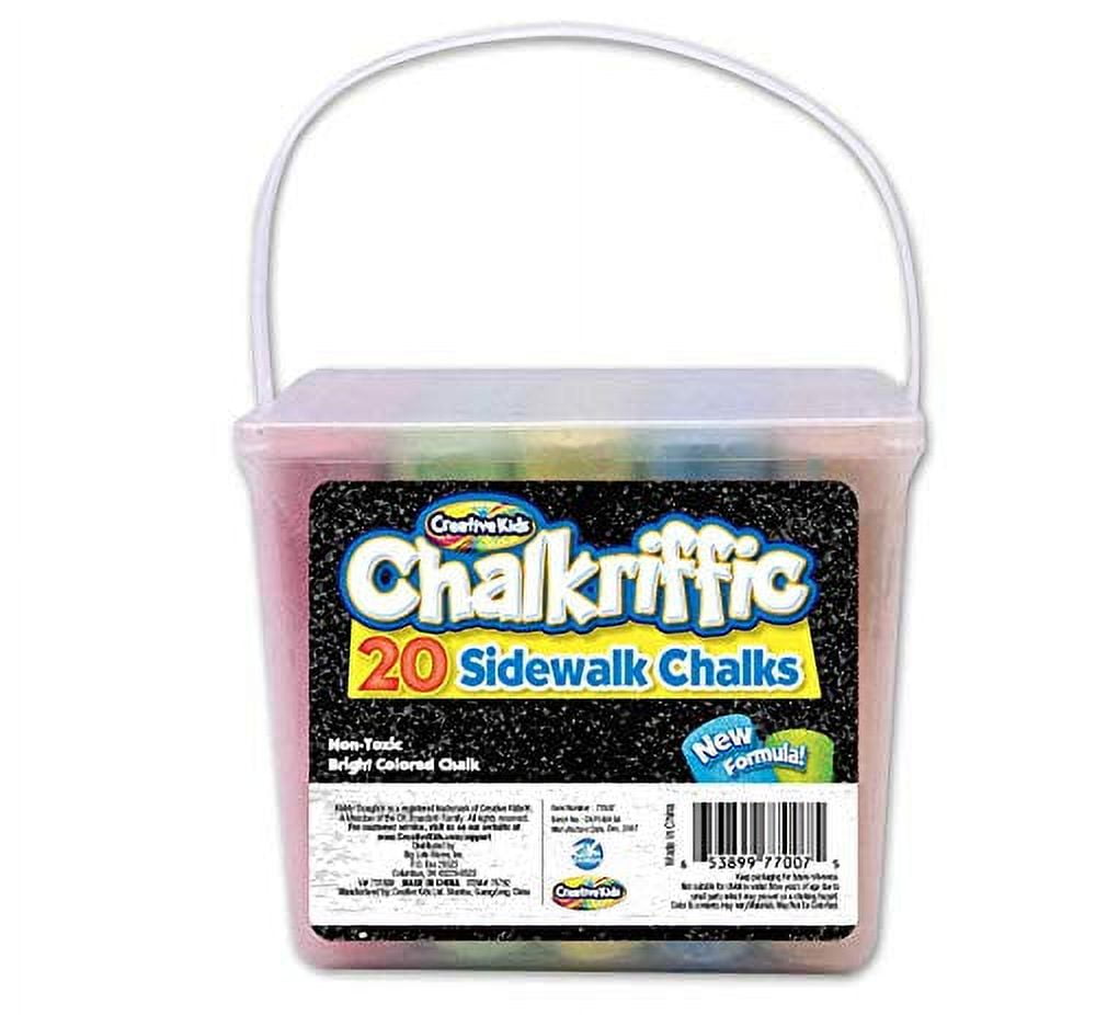 20 Piece Jumbo Sidewalk Chalk with Carrying case
