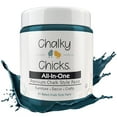 thumbnail image 1 of Chalky Chicks 16 Fl Oz Matte Twilight (Teal Blue) Chalk Paint for Furniture Without Sanding - No Prep Furniture Paint No Sanding All in One for Crafts, Wood, Cabinet, Walls, Metal, Dresser, Farmhouse, 1 of 9