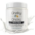 thumbnail image 1 of Chalky Chicks 8 Fl Oz Matte Aged Burlap White Chalk Paint for Furniture Without Sanding - No Prep Furniture Paint No Sanding All in One for Crafts, Wood, Cabinet, Walls, Metal, Dresser, Farmhouse, 1 of 9