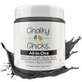 thumbnail image 1 of Chalky Chicks 8 Fl Oz Matte Gun Metal Gray (Dark Gray) Chalk Paint for Furniture Without Sanding - No Prep Furniture Paint No Sanding All in One for Crafts, Walls, Cabinet, Metal, Dresser, Farmhouse, 1 of 9