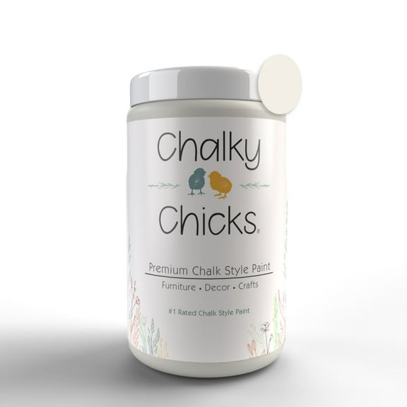 Chalky Chicks Premium Chalk Style Paint for Furniture, Home Decor & DIY Crafts – Aged Burlap (White) – Eco Friendly – No Sanding, No Primer Needed – Multi Surface Paint – 32 oz – Made in the USA