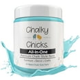 thumbnail image 1 of Chalky Chicks 16 Fl Oz Matte Aqua Bay (Aqua Blue) Chalk Paint for Furniture Without Sanding - No Prep Furniture Paint No Sanding All in One for Crafts, Wood, Walls, Cabinet, Metal, Dresser, Farmhouse, 1 of 8