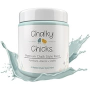 Chalky Chicks 16 Fl Oz Matte Cancun Blue (Light Blue) Chalk Paint for Furniture Without Sanding - No Prep Furniture Paint No Sanding All in One for Crafts, Walls, Cabinet, Metal, Dresser, Farmhouse