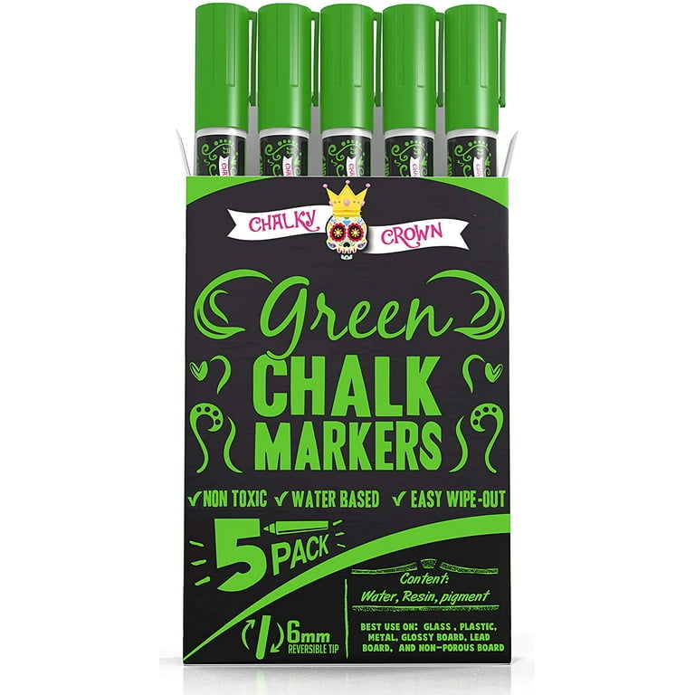 Co Glow 3 Gold 3 Silver Chalk Marker Pen Dry Erase Markers Liquid Chalk  Markers for Blackboards, Chalkboards, Signs, Windows, Glass (1mm, 3mm, 6mm)
