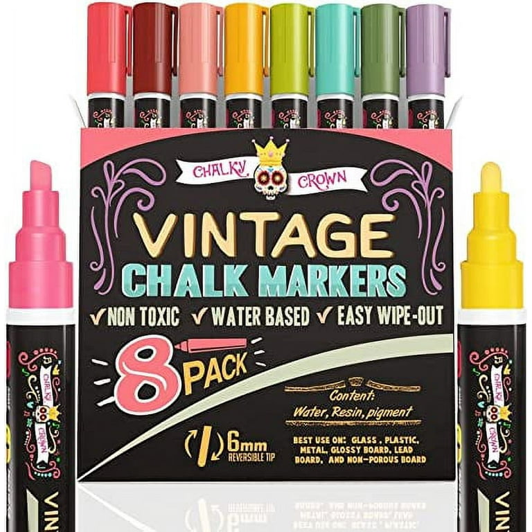 Chalk Markers White, Erasable Markers Set, Chalk Markers Set, Liquid Chalk,  Chalkboard, Erasable Pen, Chalk ink, Chalk Pen, Chalk Art Pen