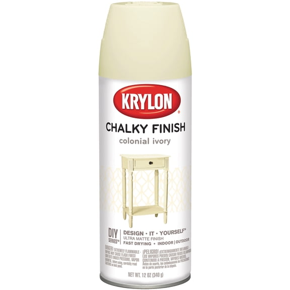Chalky Finish Aerosol Spray Paint 12oz-Colonial Ivory