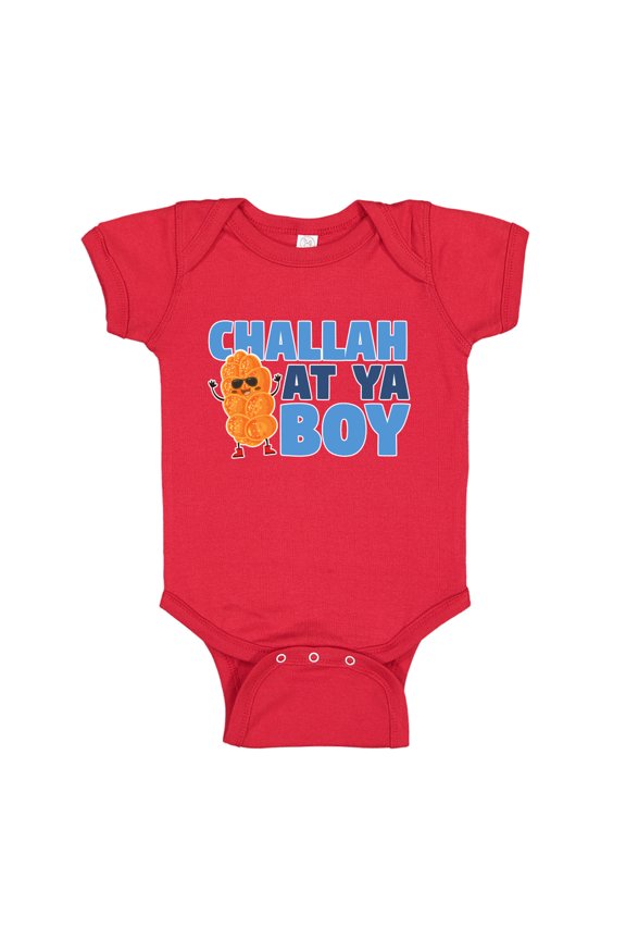 Challah At Ya Boy Baby Bodysuit One Piece 12 mo Red