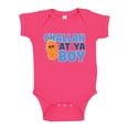 thumbnail image 1 of Challah At Ya Boy Baby Bodysuit One Piece NB Cyber Pink, 1 of 3