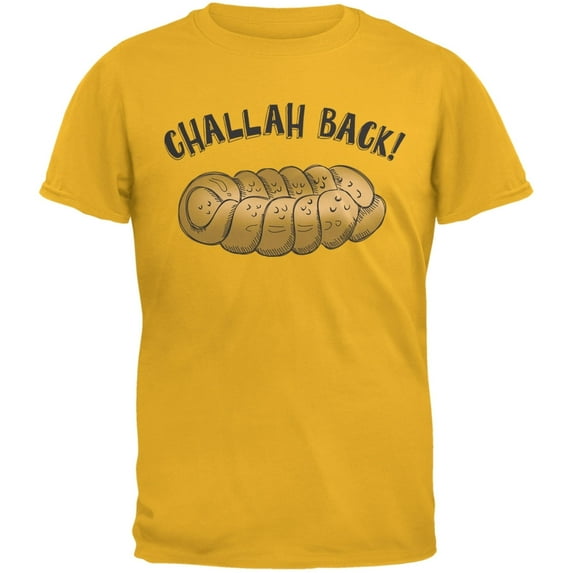 Challah Back Gold Adult T-Shirt - X-Large