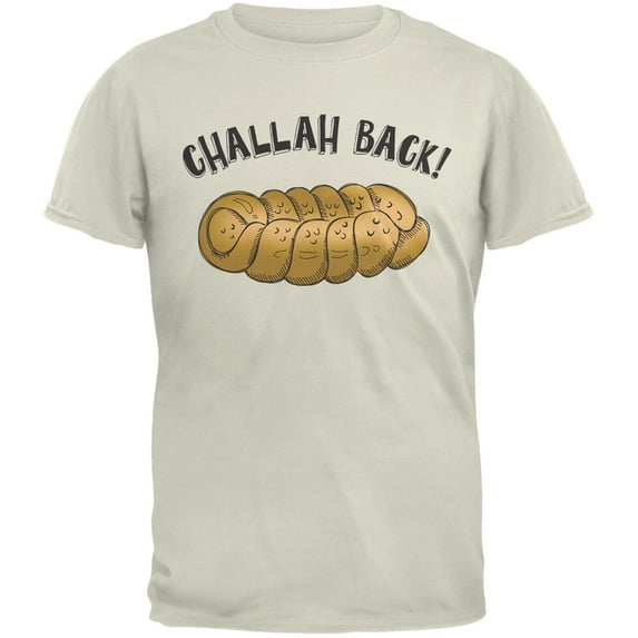 Challah Back Natural Adult T-Shirt - 2X-Large