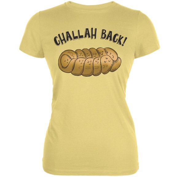 Challah Back Yellow Juniors Soft T-Shirt