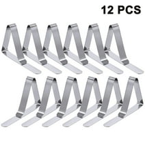 Challen 12Packs Tablecloth Clip, Outdoor Tablecloth Clips,Tablecloth Clamps for Picnics Weddings Party Graduation Party Restaurant,Sliver