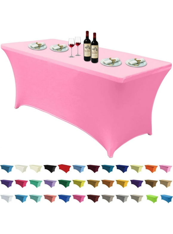 Challen Tablecloths Polyester Tablecover Table Toppers for 4 ft Home Rectangular Table