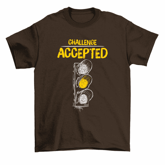 Challenge Accepted Fast Driver Yellow Traffic Light T-Shirt Men Women