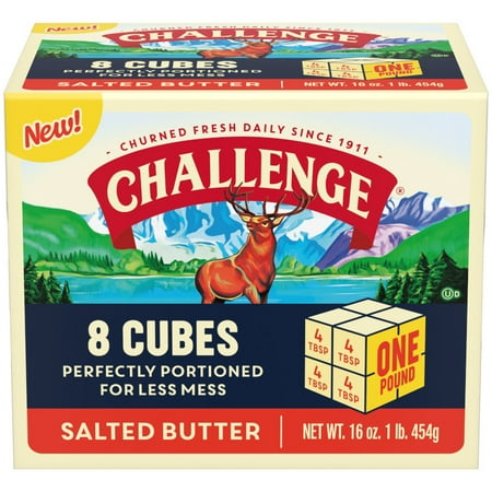 Challenge Salted Butter Cubes, 16 oz, 8 Cubes