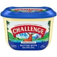 thumbnail image 1 of Challenge Butter, Sea Salted, Spreadable Butter with Olive Oil 13 oz Tub, 1 of 9