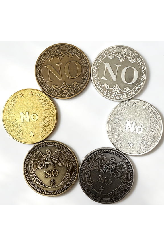 Challenge Coin Set, Includes 6 Commemorative Coins, Replica Coin Featuring A Decision-making Theme, Making It Perfect For Decorating Your Wallet Or Adding To Your Collection.