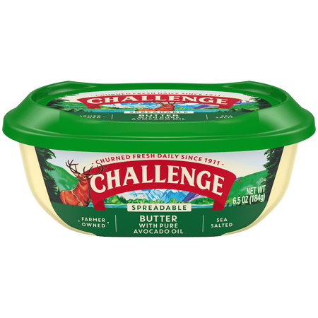 Challenge Spreadable Salted Butter with Avocado Oil, 6.5 oz Tub
