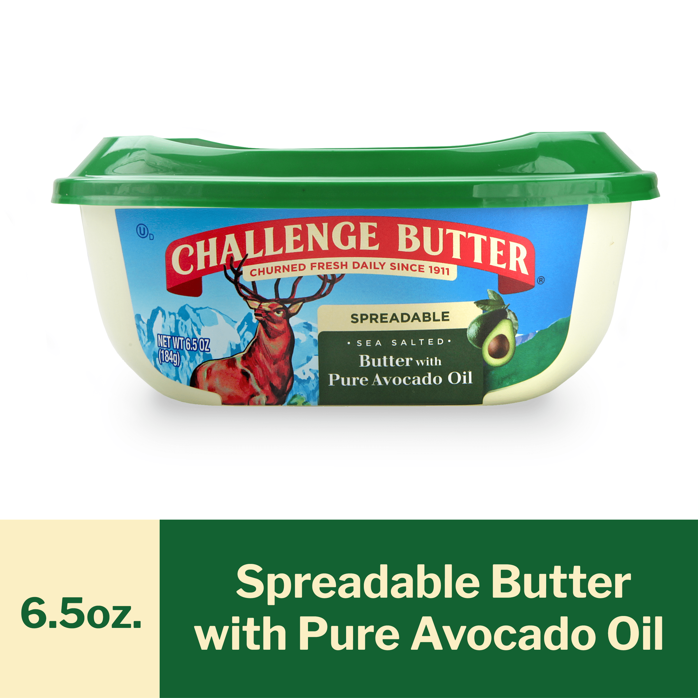 Challenge Spreadable Salted Butter with Avocado Oil, 6.5 oz Tub