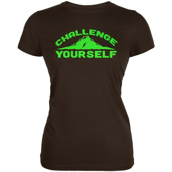 Challenge Yourself Juniors Soft T Shirt Brown 2XL