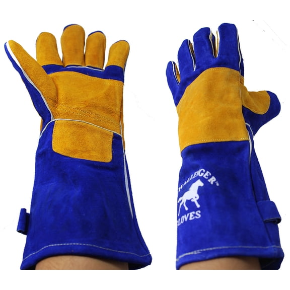 Challenger 16" Long Suede Leather Heat Resistant Gardening Gloves 101TS01-16