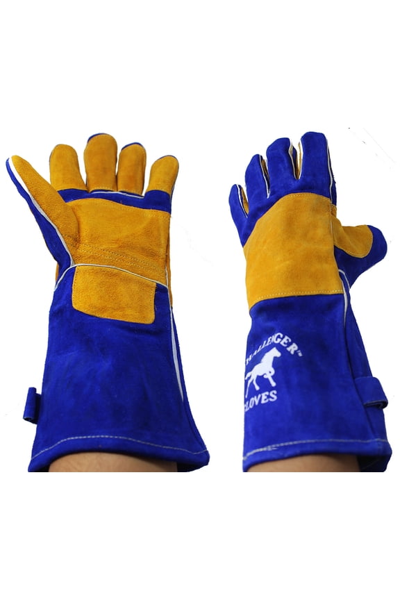 Challenger 16" Long Suede Leather Heat Resistant Gardening Gloves 101TS01-16