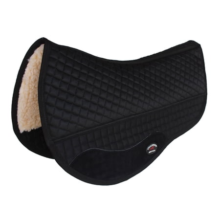 Challenger 28" x 30" Western Quilted Fleece Padded Barrel Saddle Pad Black 39106