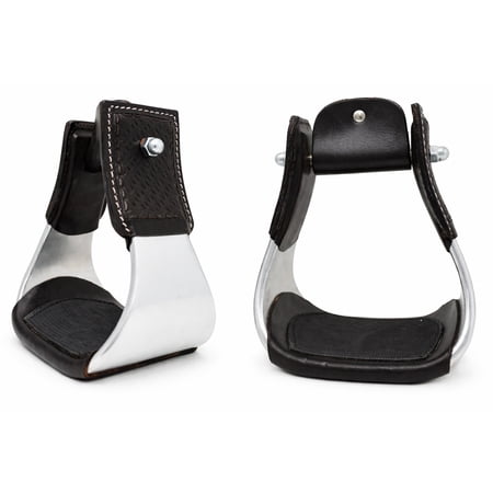 Challenger 5 3/8" Wide Western Saddle Aluminium Bell Roper Stirrups 51133BR