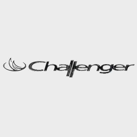 Challenger Boat Raised Decal 13515-001-00 | Silver Logo Sticker