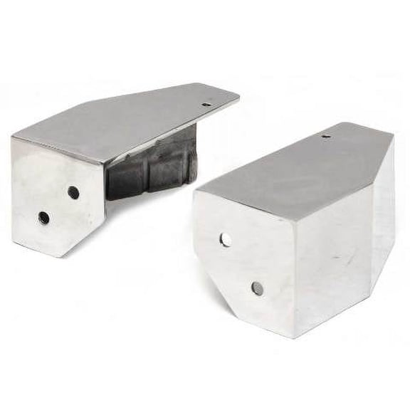 Challenger Boat Rear Corner Caps | 7 x 3 3/8 Inch Stainless (Set of 2)