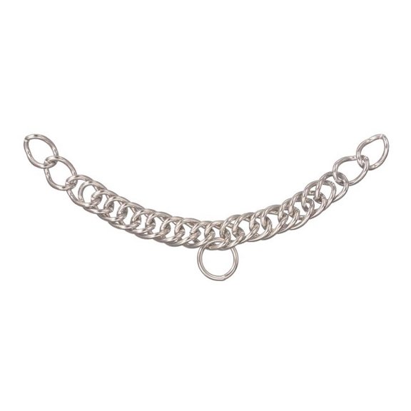 Challenger English 9-1/2" Long Stainless Steel Double Chain Horse Bit Curb 40399