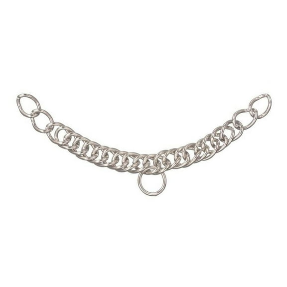 Challenger English 9-1/2" Long Stainless Steel Double Chain Horse Bit Curb 40399