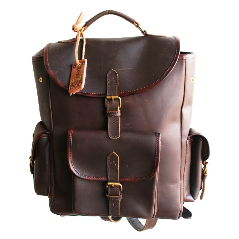 brown leather backpack under 100 Miracttld for Men 15.6" Laptop Backpack 100% Madagascar top-Grain Leather Backpack Black Medium Size : Electronics The built Miracttld Leather Backpack for Men