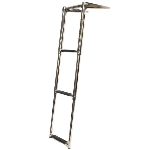 Challenger Hardware Boat Telescoping ladder LDH-3 | 3 Step Stainless