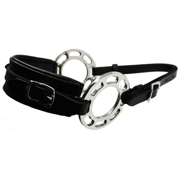 Challenger Horse Adjustable Leather Bitless Bridle Training Hackamore 35H10