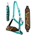 thumbnail image 1 of Challenger Horse Noseband Tack Bronc Leather HALTER Tiedown Lead Rope 280HR11, 1 of 3