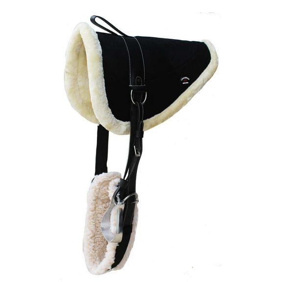 Western English Horse Bareback PAD Leather TREELESS Saddle 39141BK