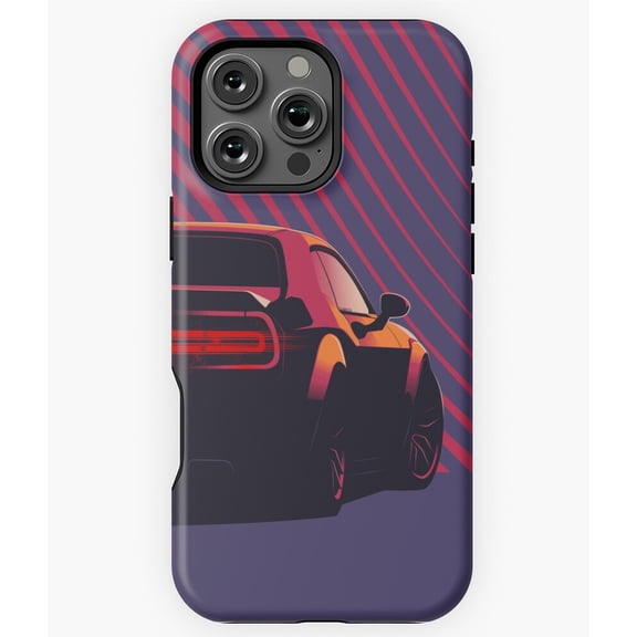 Challenger Scatpack Muscle Car Phone Case for iPhone 16 15 14 13 12 11 Pro Max