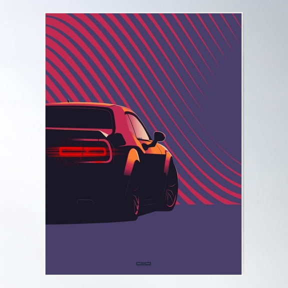 Challenger Scatpack Poster Wall Art, Modern Wall Decor For Living Room Bedroom, 24x36 UNFRAMED