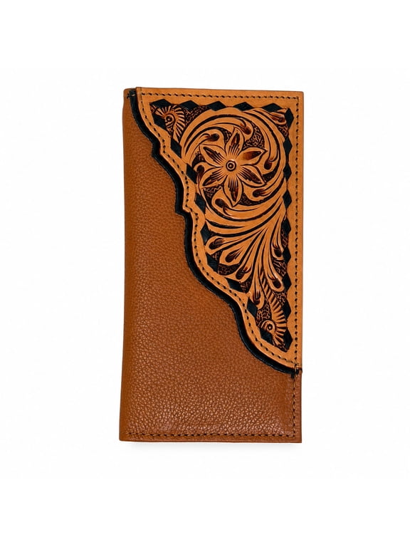 Challenger Western Floral Tooled Leather Rodeo Wallet Prairie Ridge Floral 18RSW505R