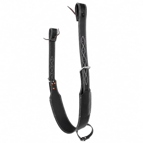 Challenger Western Horse Leather Rear Flank Back Saddle Cinch w/ Billets 9758BK