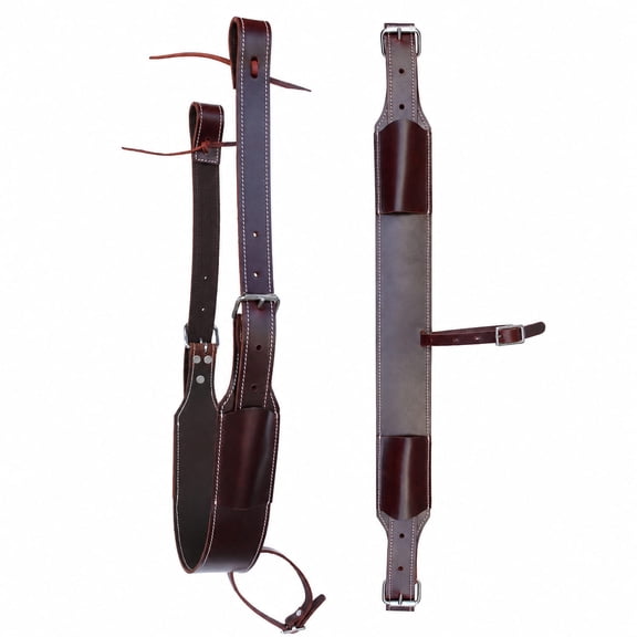Challenger Western Horse Leather Rear Flank Back Saddle Cinch w/ Billets 9758BR