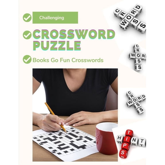 Challenging Crossword Puzzle Books Go Fun Crosswords: Alphabet Search And Find Book, Puzzle Books for Adults Large Print Puzzles with Easy, Medium, Ha