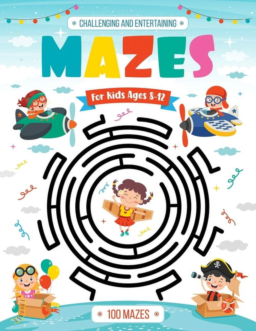 Activity Book for Kids Ages 8-12: More Than 100 Fun Activities: Color By  Number, Dot to Dot, Mazes, Trivia , Word Search and More