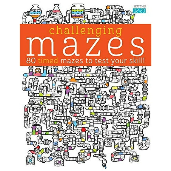 Pre-Owned Challenging Mazes: 80 Timed Mazes to Test Your Skill! (Challenging... Books) Paperback